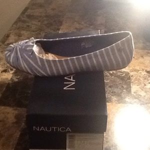 Nautica blue and white flats